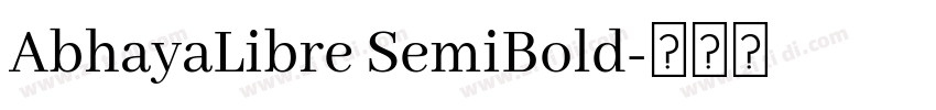 AbhayaLibre SemiBold字体转换